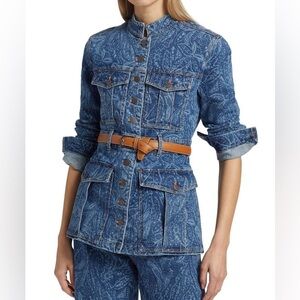 Veronica Beard Paisley Denim Jacket